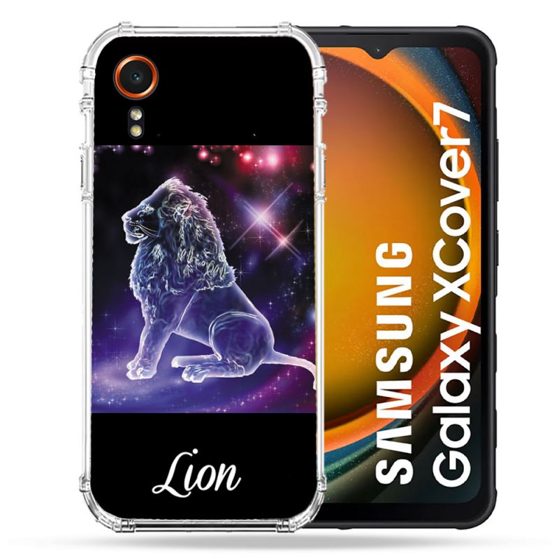 Coque Renforcée Pour Samsung Galaxy Xcover 7 Signe Zodiaque 2 Lion