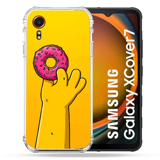 Coque Renforcée Pour Samsung Galaxy Xcover 7 Simpson Donuts