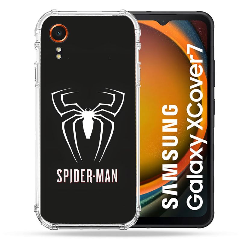 Coque Renforcée Pour Samsung Galaxy Xcover 7 Spiderman Logo