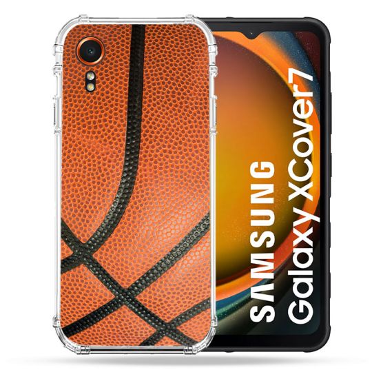 Coque Renforcée Pour Samsung Galaxy Xcover 7 Sport Ballon Basket