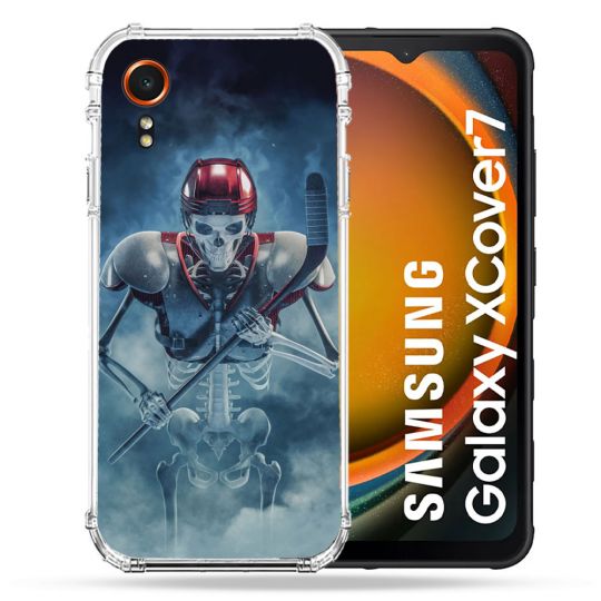 Coque Renforcée Pour Samsung Galaxy Xcover 7 Sport Hockey Squelette