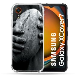 Coque Renforcée Pour Samsung Galaxy Xcover 7 Sport Rugby Ballon Vintage