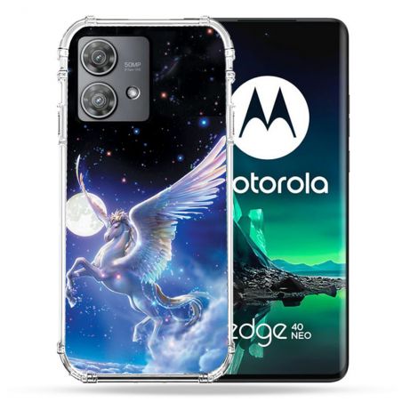 Coque Renforcée Pour Motorola Edge 40 Neo Fantastique Licorne Céleste