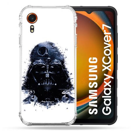 Coque Renforcée Pour Samsung Galaxy Xcover 7 Star Wars - Dark Vador Blanc