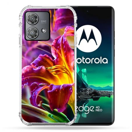 Coque Renforcée Pour Motorola Edge 40 Neo Fleur Lys Color