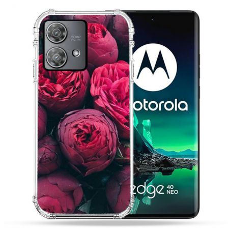 Coque Renforcée Pour Motorola Edge 40 Neo Fleur Pivoine