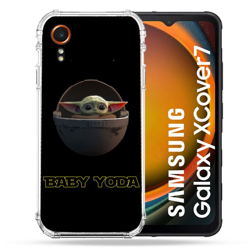 Coque Renforcée Pour Samsung Galaxy Xcover 7 Star Wars - Yoda bebe noir