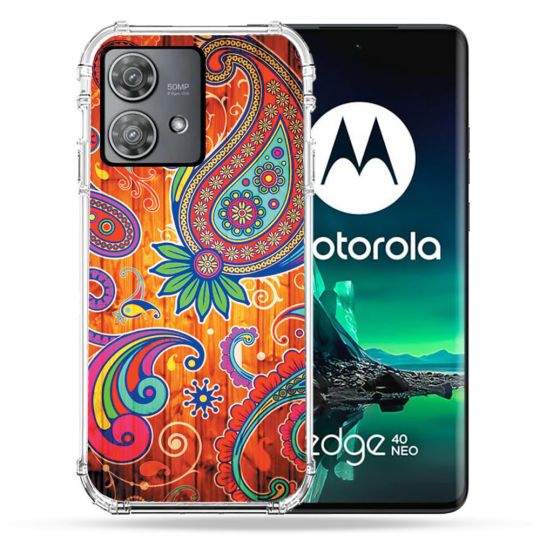 Coque Renforcée Pour Motorola Edge 40 Neo Fleur Psychedelic