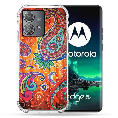 Coque Renforcée Pour Motorola Edge 40 Neo Fleur Psychedelic