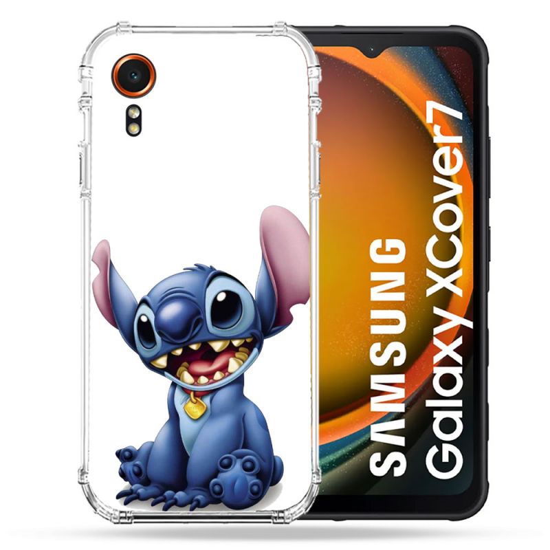 Coque Renforcée Pour Samsung Galaxy Xcover 7 Stitch Blanc