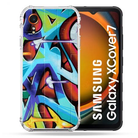 Coque Renforcée Pour Samsung Galaxy Xcover 7 Street Art Graf Color
