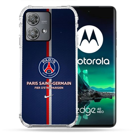 Coque Renforcée Pour Motorola Edge 40 Neo Foot PSG Fier