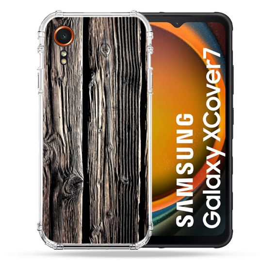 Coque Renforcée Pour Samsung Galaxy Xcover 7 Texture Bois