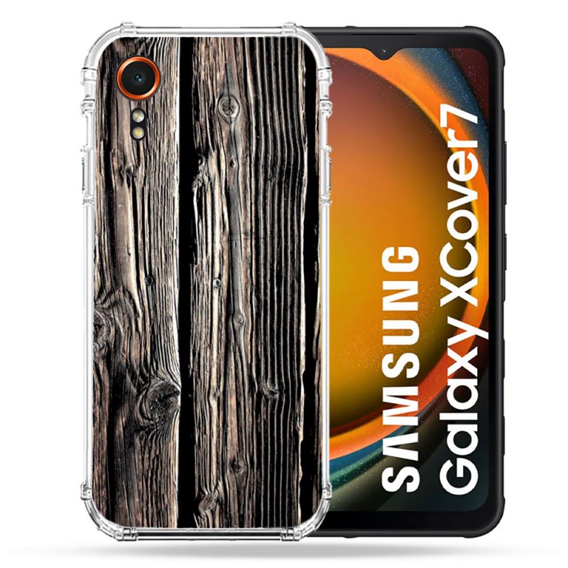 Coque Renforcée Pour Samsung Galaxy Xcover 7 Texture Bois