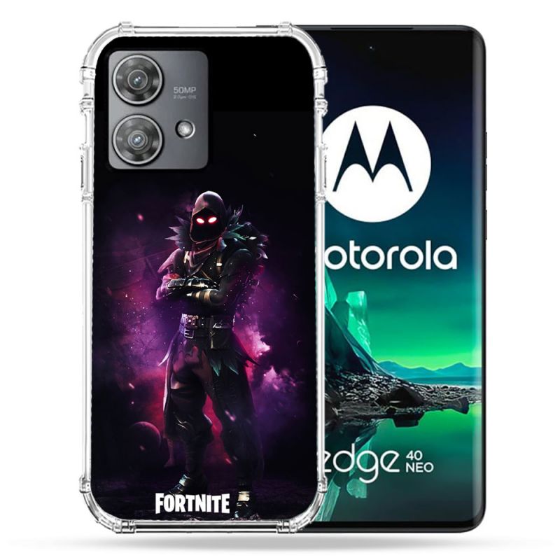 Coque Renforcée Pour Motorola Edge 40 Neo Fortnite Raven