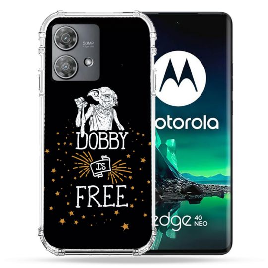 Coque Renforcée Pour Motorola Edge 40 Neo Harry Potter Dobby Free Noir