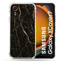 Coque Renforcée Pour Samsung Galaxy Xcover 7 Texture Marbre Noir