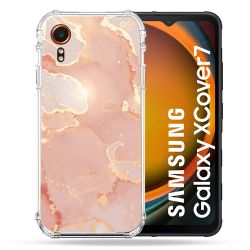 Coque Renforcée Pour Samsung Galaxy Xcover 7 Texture Marbre Rose