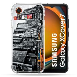 Coque Renforcée Pour Samsung Galaxy Xcover 7 Voyage Amerique USA New York Taxi