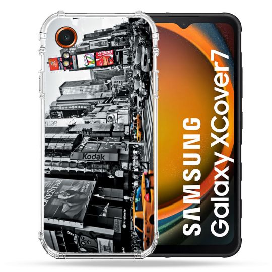 Coque Renforcée Pour Samsung Galaxy Xcover 7 Voyage Amerique USA New York Taxi