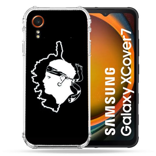 Coque Renforcée Pour Samsung Galaxy Xcover 7 Voyage Corse Noir