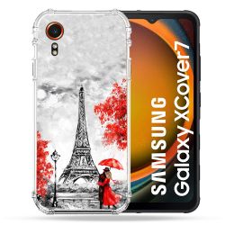 Coque Renforcée Pour Samsung Galaxy Xcover 7 Voyage France Paris Rouge