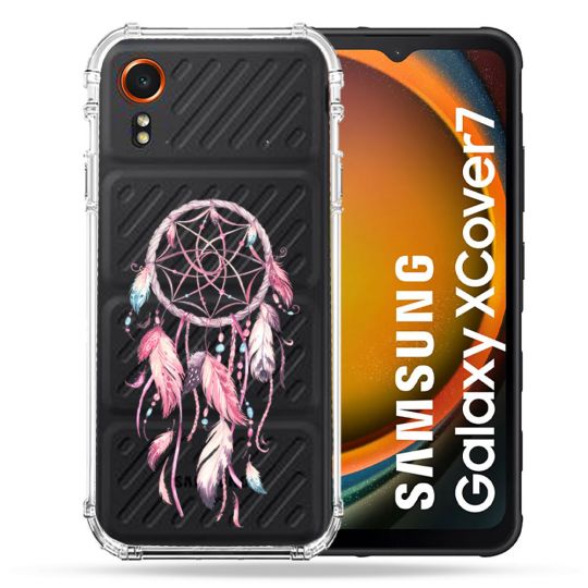 Coque Transparente Pour Samsung Galaxy Xcover 7 Attrape Reve Rose