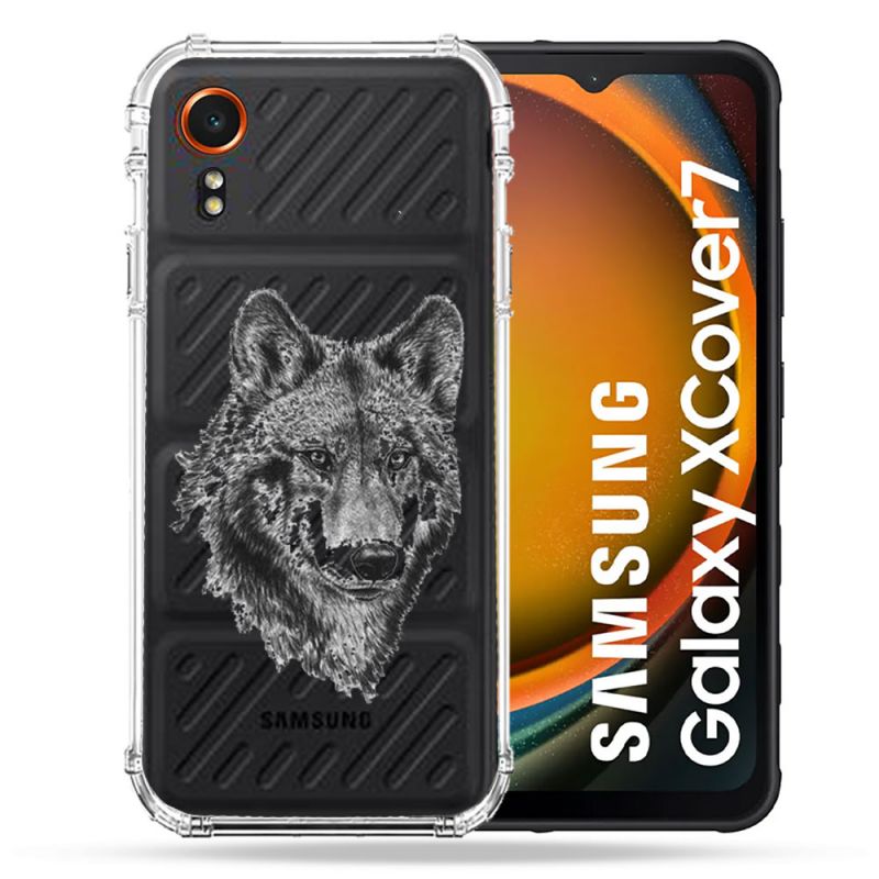 Coque Transparente Pour Samsung Galaxy Xcover 7 Loup