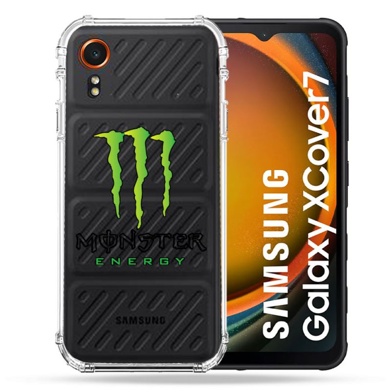 Coque Transparente Pour Samsung Galaxy Xcover 7 Monster Energy