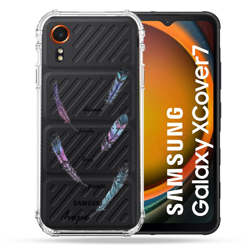 Coque Transparente Pour Samsung Galaxy Xcover 7 Plume Couleur