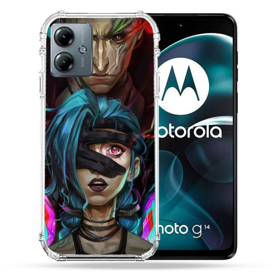 Coque Renforcée Pour Motorola G14 4G Arcane Jynx Bleu