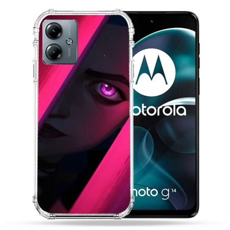 Coque Renforcée Pour Motorola G14 4G Arcane Jynx Rose