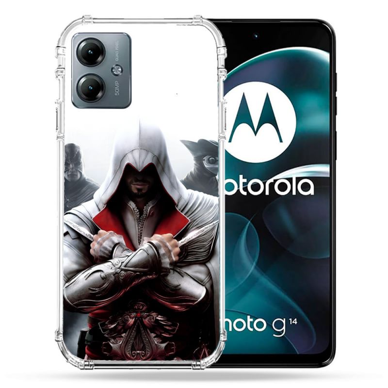 Coque Renforcée Pour Motorola G14 4G Assassin Creed Mask