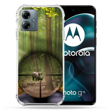 Coque Renforcée Pour Motorola G14 4G Chasse Sanglier Viseur