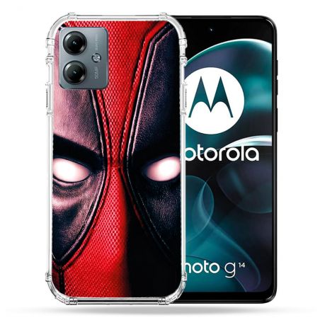 Coque Renforcée Pour Motorola G14 4G Deadpool Yeux