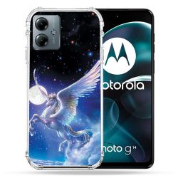 Coque Renforcée Pour Motorola G14 4G Fantastique Licorne Céleste