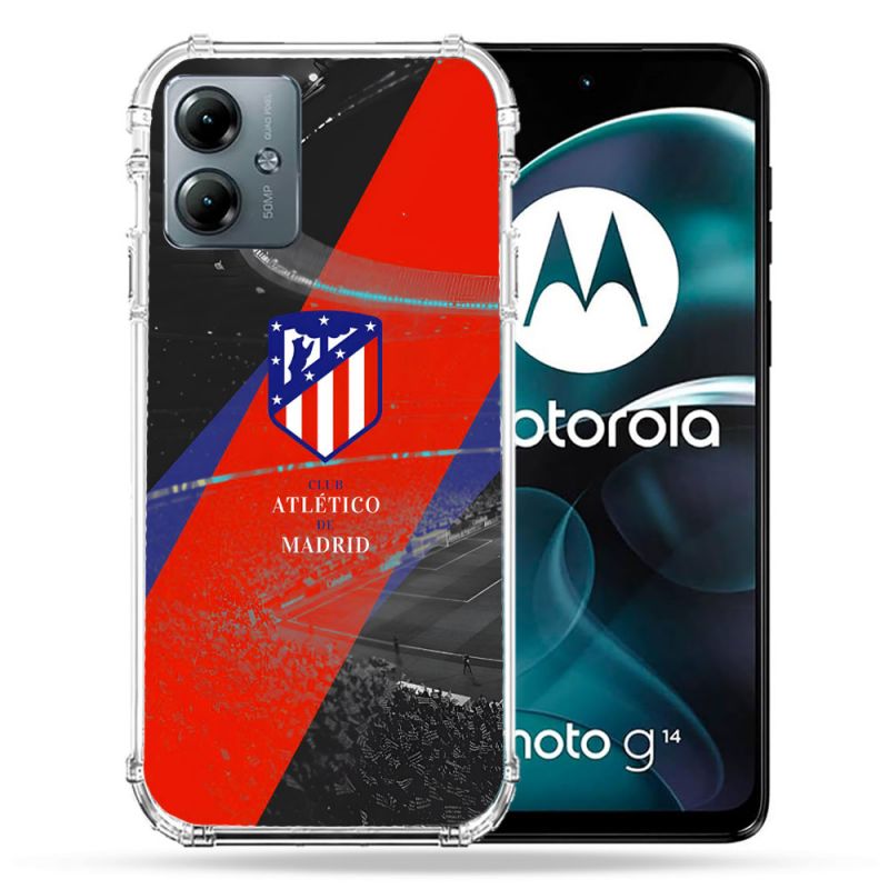 Coque Renforcée Pour Motorola G14 4G Foot Athletico Madrid