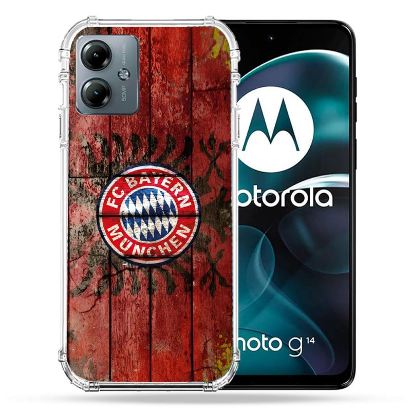 Coque Renforcée Pour Motorola G14 4G Foot Bayern Munich Drapeau