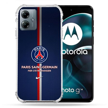 Coque Renforcée Pour Motorola G14 4G Foot PSG Fier