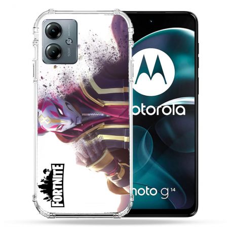 Coque Renforcée Pour Motorola G14 4G Fortnite Blanc