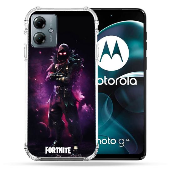 Coque Renforcée Pour Motorola G14 4G Fortnite Raven