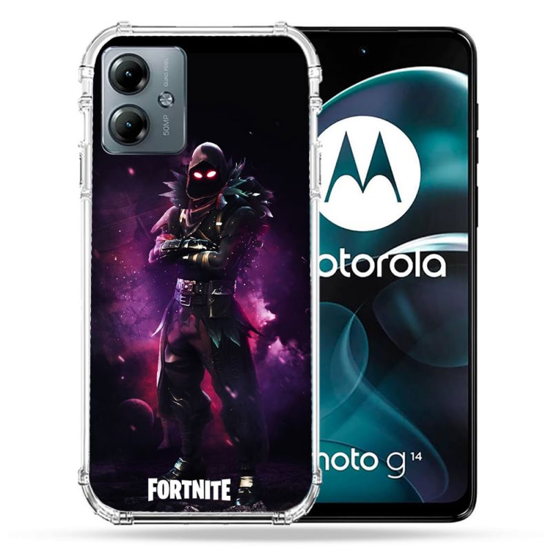 Coque Renforcée Pour Motorola G14 4G Fortnite Raven