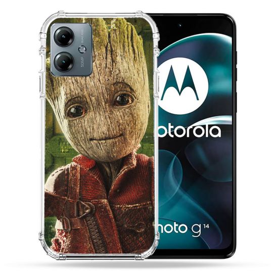 Coque Renforcée Pour Motorola G14 4G Groot Vert