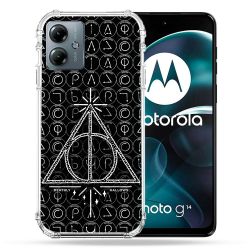 Coque Renforcée Pour Motorola G14 4G Harry Potter Hollows Triangle Noir