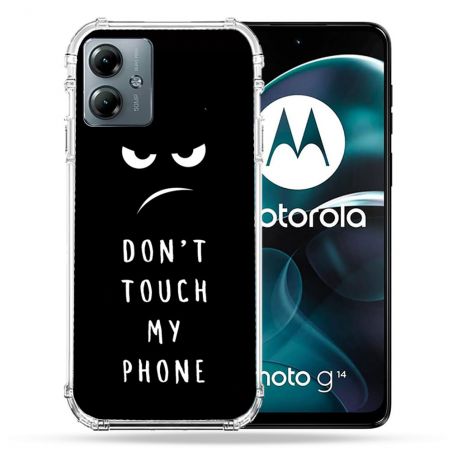Coque Renforcée Pour Motorola G14 4G Humour Don't Touch