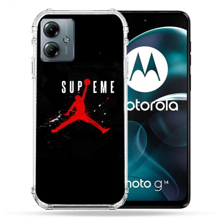 Coque Renforcée Pour Motorola G14 4G Jordan Supreme Noir