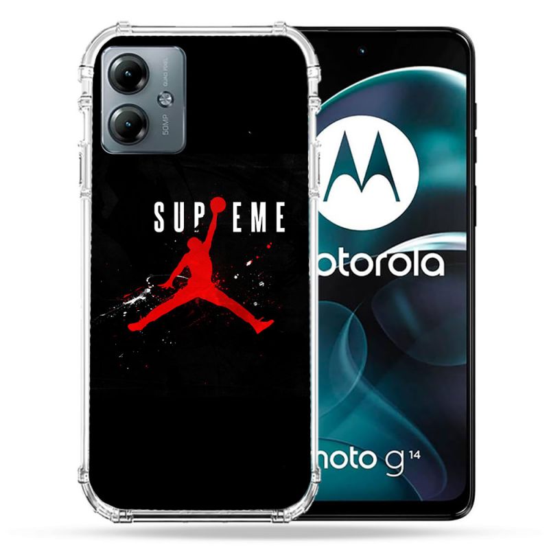 Coque Renforcée Pour Motorola G14 4G Jordan Supreme Noir