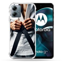 Coque Renforcée Pour Motorola G14 4G Kimono Ceinture