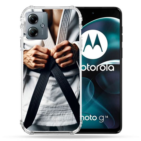 Coque Renforcée Pour Motorola G14 4G Kimono Ceinture