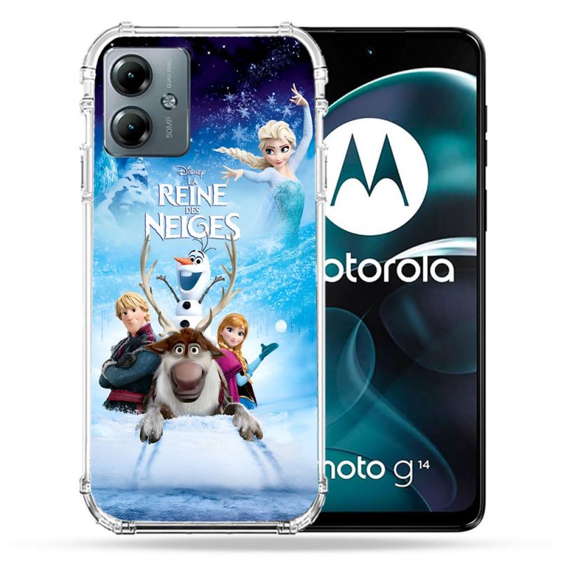 Coque Renforcée Pour Motorola G14 4G La Reine Des Neiges